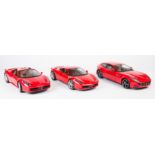 3 Hotwheels 1:18 Ferrari. 2010 458 Italia, 2011 FF and a 2012 458 Spider. Fully detailed with