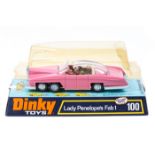 Dinky Toys Lady Penelope’s FAB1 (100). 3rd type pink Rolls Royce with the star fish wheels, with