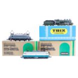 3 Trix HO gauge locomotives. A Bayern 4-6-0 tender loco, 3894, in lined dark green livery. A DR 1-