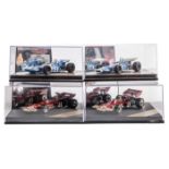 20 Quartzo 1:43 F1 racing cars. 2x Cooper Climax T51 J. Brabham and B. McLaren. 5x Lotus 49 – 2x