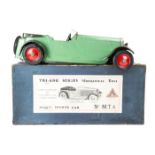 A rare Tri-ang pre-war No.MT4 large scale tinplate Magic Sports Car by Line Bros Ltd. A clockwork