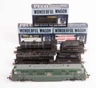 A quantity of OO railway. By Hornby, Bachmann, Lima, Tri-ang, Peco, GMR, Dapol, etc. Including; 9x