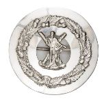 An interesting drum major’s polished WM plaid brooch of the Glasgow Higlanders with St Andrew and