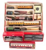 A quantity of Trix Twin 3-rail OO Railway. Including; A ‘Many Ways’ Station set comprising awning