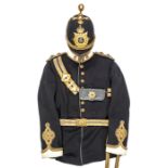A good Lieutenant’s full dress uniform of the Army Service Corps, dated 1911 comprising: blue