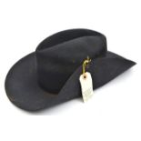 A black slouch hat with leather band (no badge), probably Queen’s Own Oxfordshire Hussar who wore