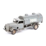 A rare late 1930’s Tri-ang Minic tinplate clockwork Petrol Tanker (78M). An example finished in
