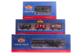 A quantity of Bachmann OO railway. An LMS class 4F 0-6-0 tender locomotive 3851 and a GWR class 57XX