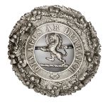 An officer’s die struck silver plated plaid brooch of the 5th (Perthshire) V.B. The Black Watch,