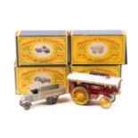 4 Series 1 Model of Yesteryear. No6 AEC Y Type Lorry Osram Lamps. No7 Mercer Raceabout Type 35J. No8