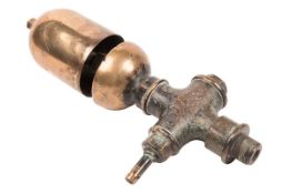 A LMS locomotive whistle. A brass whistle, possibly from a Hughes 2-6-0 Mogul ‘Crab’ locomotive.