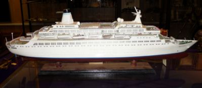 A professionally made scale model of the cruise liner (MV) Discovery. Probably produced for