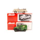 2 Somerville white metal models. Ford 5cwt van in dark green Castrol Motor Oil livery. Plus a Ford
