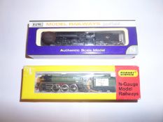 2 N gauge steam locomotives by Dapol and Hornby Minitrix. A TMC Limited Edition BR class 9F 2-10-0