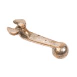 A Starting Handle from a diesel-hydraulic locomotive. A chrome plated brass starting handle,