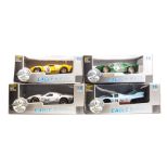 4 Universal Hobbies Eagle’s Race 1:18 sports racing cars. 2x Ford GT40 MkII - Le Mans 1996 (