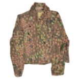 A Third Reich short camouflage jacket, of cotton twill with spotted camouflage pattern, plain
