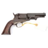 A 5 shot .36” Manhattan Fire Arms Co “Navy” percussion revolver, the 4” barrel with address and