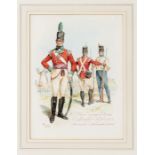 A Charles Stadden watercolour “Officer, Corporal & Private, Bedfordshire Militia, 1811 (stationed at