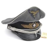 A composite Luftwaffe officer’s peaked cap. QGC