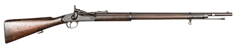 A .577” Snider Mark II** 2 band short rifle, 48½” overall, barrel 30½” with 5 groove rifling and
