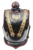 A pre World War I German Garde du Corps Non Commissioned Officer’s breast and backplate, of black