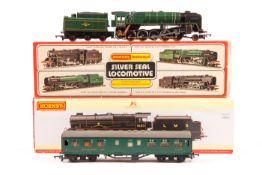A quantity of OO railway by Hornby etc. LMS Royal Scot class 7P 4-6-0 tender locomotive The Green