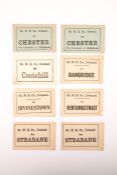 An album of Irish Railway and bus related luggage labels, tickets and other documents. A ring-