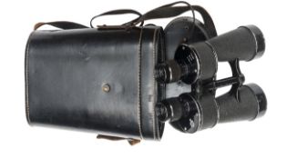 A good Third Reich 7x50 marine binocular, marked with eagle over “M”, maker’s code “beh” (E.