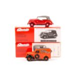 2 Somerville white metal models. Ford 5cwt van in orange India Tyres livery. Plus a Ford Anglia