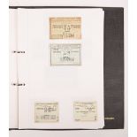 An album of mainly LMS Railway (London, Midland and Scottish Railway) related tickets. A ring-