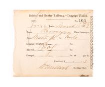 An album of mainly GWR Railway (Great Western Railway) related tickets. A ring-bound folder