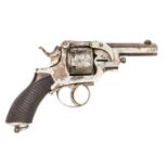 A scarce de-activated 6 shot .38” Hills Patent DA revolver, 8” overall, octagonal barrel 3½”