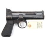 A pre 1958 .177” Webley Junior air pistol, number 308 (beneath the grip only), with standard grips