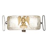 An officer’s full dress silver mounted pouch of the 2nd Dragoons (Royal Scots Greys), border