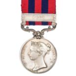 Indian General Service Medal 1854, 1 clasp Pegu (impressed Lt. T.P.Quill 80th Foot) Good Very