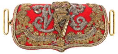 A Victorian officer’s embroidered pouch of the 8th The King’s Royal Irish (Light) Dragoons (