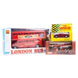 A quantity of buses by various makes. A 1:16 scale Remote Control Transport Series London Bus by