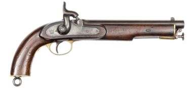 A scarce officer’s private purchase .577” Enfield P/56 rifled percussion cavalry pistol, 15½”