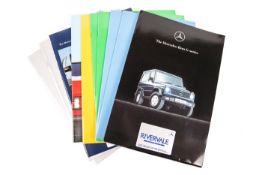 A quantity of Mercedes Benz catalogues/range brochures. Examples include; 240TD / 300TD / 200T /