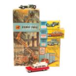 5 Corgi Toys. Major Toys Simon Snorkel Fire Engine (1127) in red. Lotus Climax Formula 1 Racing