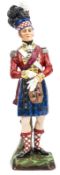 A well modelled painted Sitzendorf porcelain figure “93rd Highlanders 1815”, officer in full