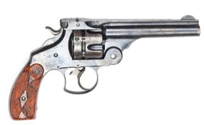A good early 6 shot .44” Russian Smith & Wesson first model double action revolver, number 1810,