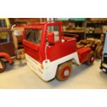 A wooden hand-made forward control Leyland Scammell T45 S26 10-wheeled tractor unit. The model