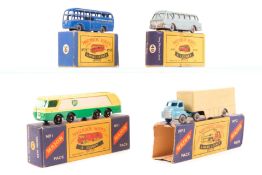5 Matchbox Lesney vehicles. 2 Major series: BP Petrol Tanker (1) in yellow and green with black