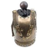 A late 19th century German Garde Kurassier OR’s steel breast and backplate, brass studs to rings and