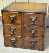 A heavy 19th century mahogany collector’s/ filing cabinet, 2 rows of 6 drawers (one missing) which