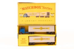 A Matchbox Lesney Major Pack, Inter-State Double Freighter (M9). A Henrickson tractor unit in blue