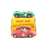 2 Dinky Toys Sports Cars. Sunbeam Alpine Sports (107). An example in cerise with grey interior,