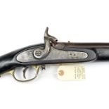 An Indian made 24 bore military style 2 band percussion musket, 45½” overall, barrel 29½” with